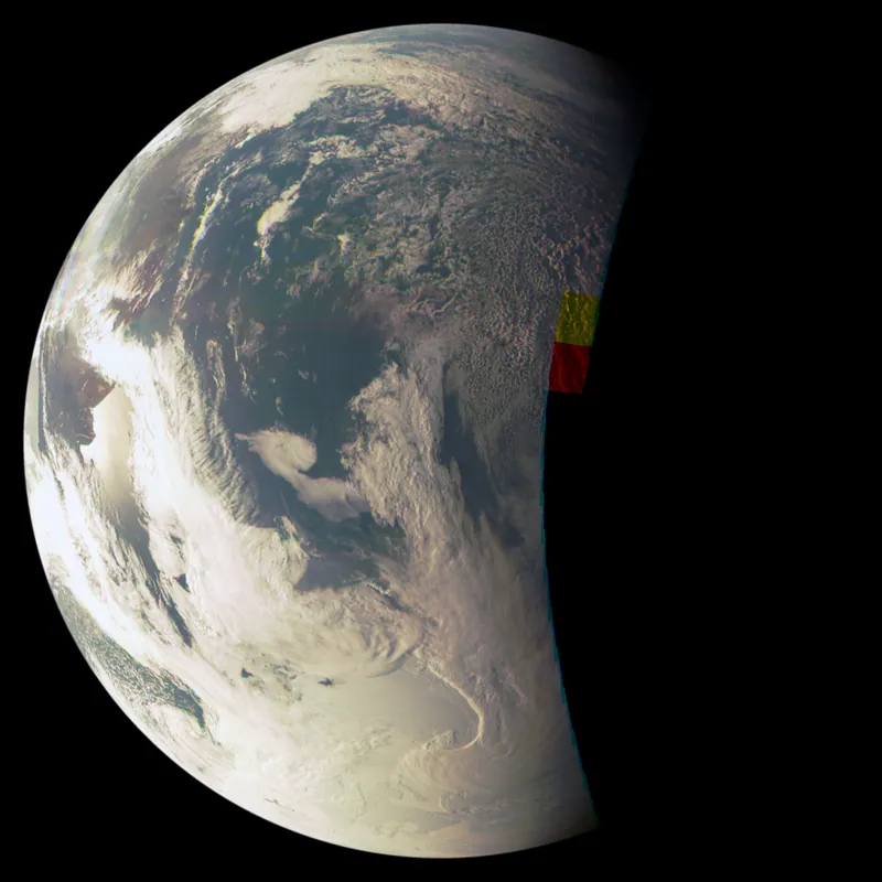 Juno's images of Earth during the 2013 flyby: photo