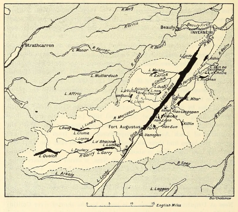 The Lake Survey's soundings and chart of Loch Ness (published 1910)