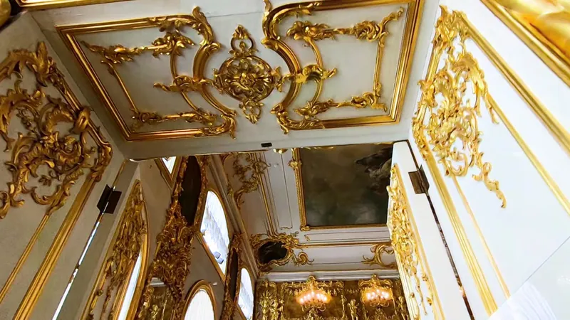 The reconstructed Amber Room