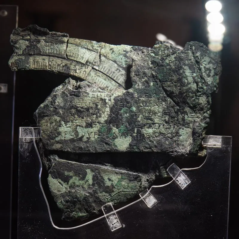 Fragment C (front dial with zodiac and calendar rings): picture
