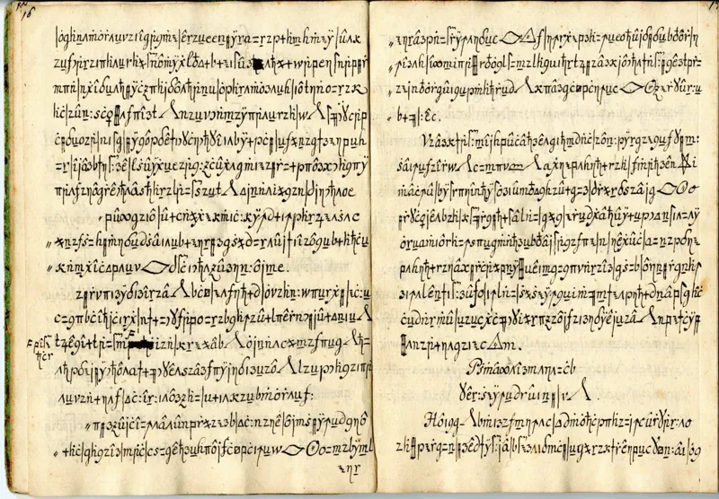 Copiale Cipher; scaled page 16/17