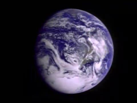 Galileo's images of Earth after the first flyby at 0:02