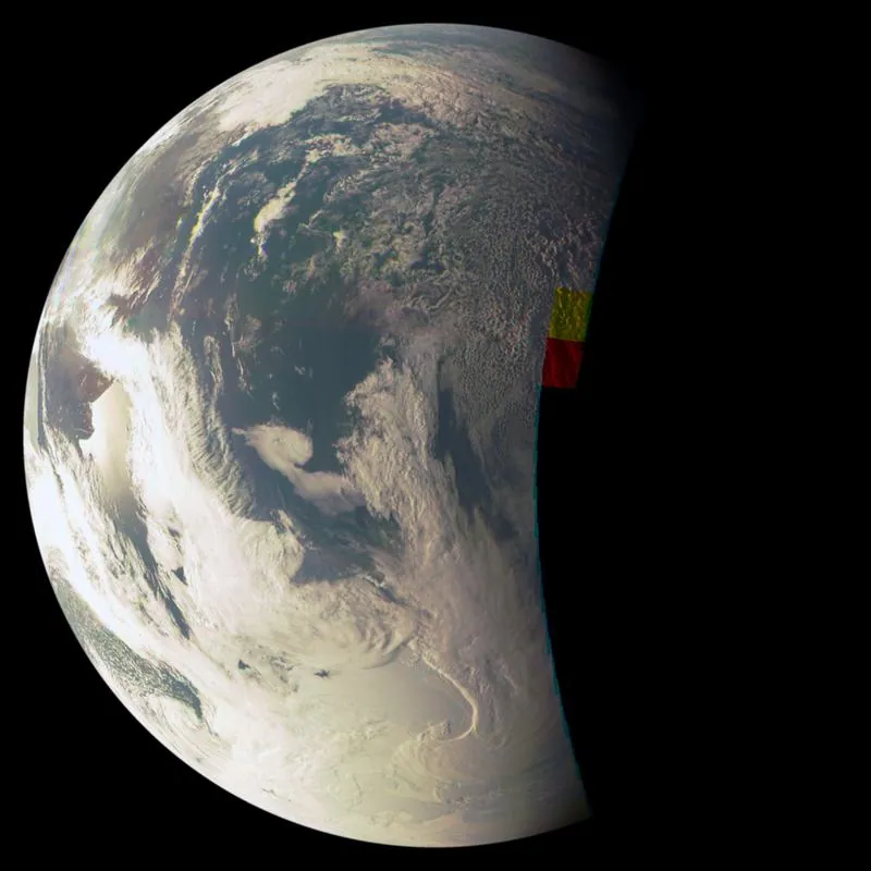 Juno's images of Earth during the 2013 flyby: photo