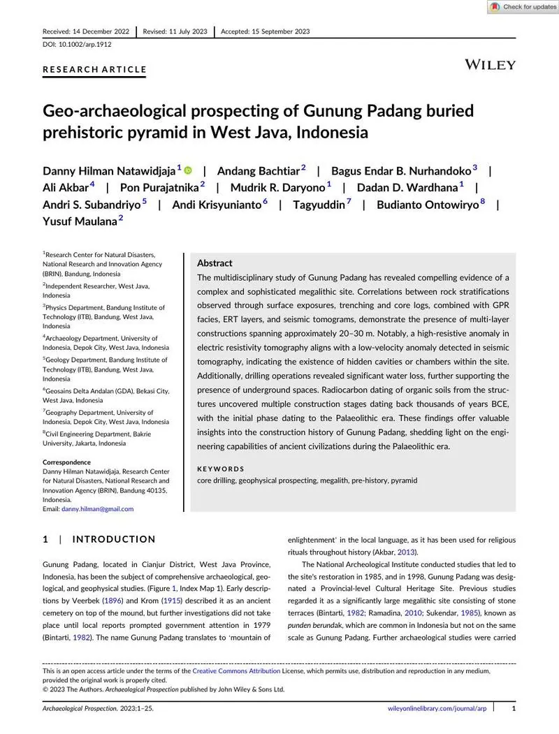 Geophysical surveys of the hill, 2011 to 2015 (ERT, GPR and seismic tomography): document