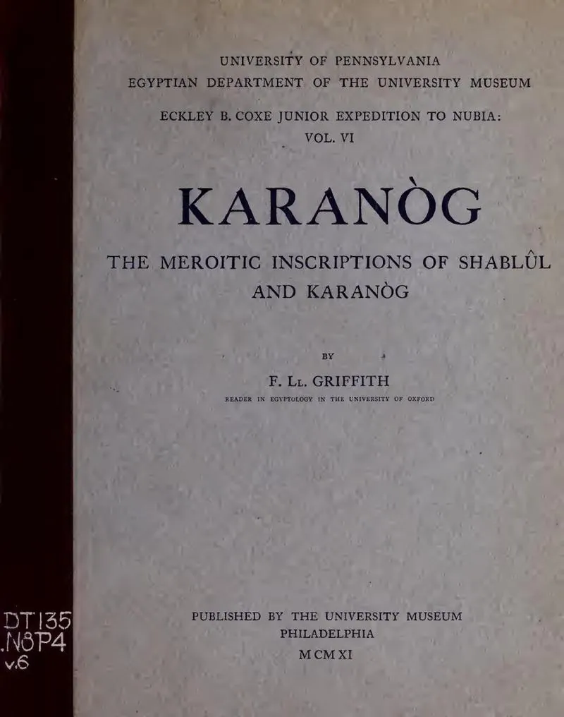 Funerary stelae and offering tables from Karanog and Shablul: scan