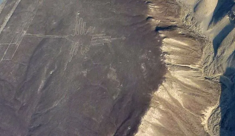The hummingbird geoglyph: photograph