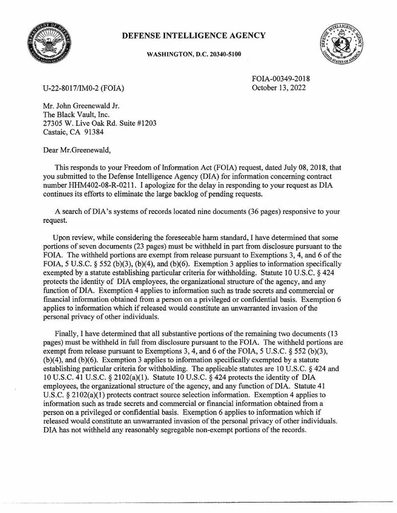 Released AAWSAP contract documents and reports: document