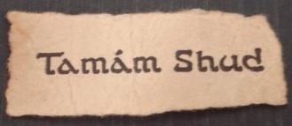 The "Tamam Shud" scrap: photo