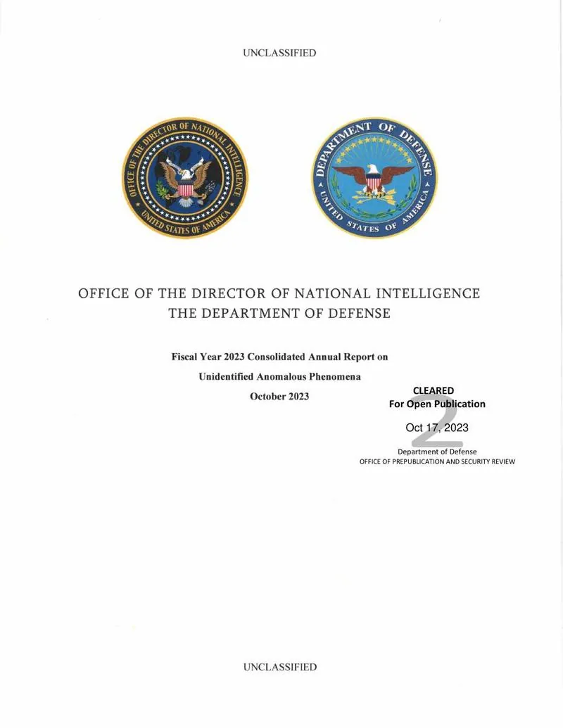 AARO's consolidated annual reports on UAP, fiscal 2023 to 2025: picture