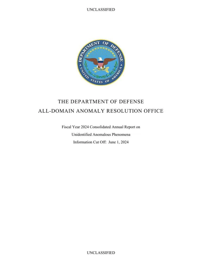 AARO's consolidated annual reports on UAP, fiscal 2023 to 2025: picture