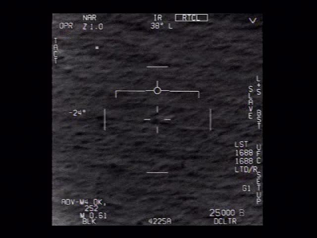 The three Navy infrared videos (FLIR1, GIMBAL, GOFAST): still at 0:05