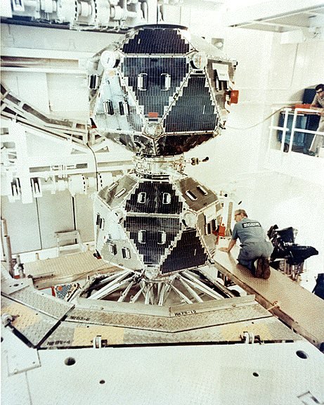 The Vela 5A and 5B satellites before launch.