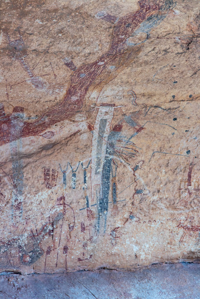 The White Shaman mural: photograph of the centre of the panel
