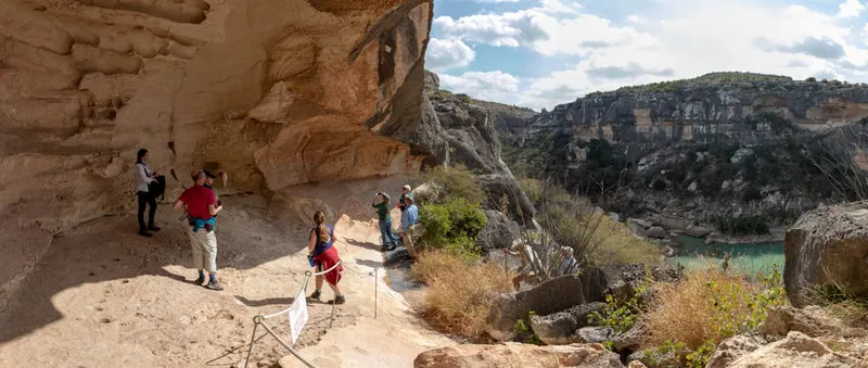 The White Shaman shelter and its view over the Pecos
